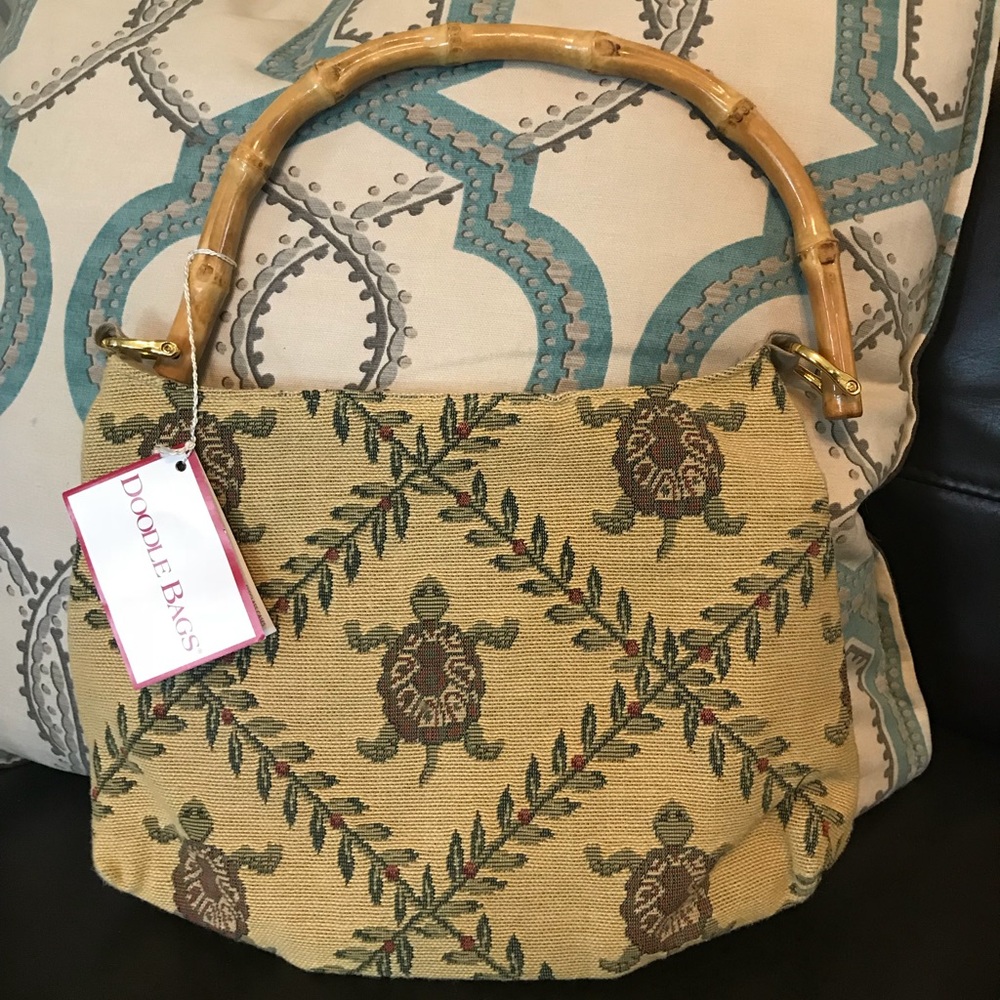 Doodle Bag - Tapestry handbag - sea turtle print